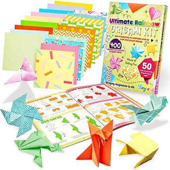 Ultimate Rainbow Origami Kit for Ages 8-14 with 450 Fun Origami Paper