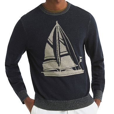 Men's Nautica Sailboat Icon Crewneck Sweater