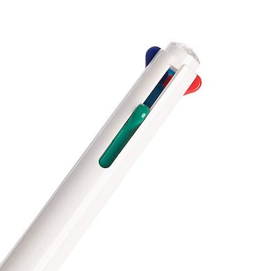 12 Pack 4-in-1 Multicolor Retractable Pens, Ideal for School, Office Supplies