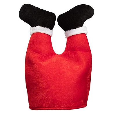 Santa Legs Hat (3 Pack), Humorous 13” Inverted Santa Claus Legs Hat