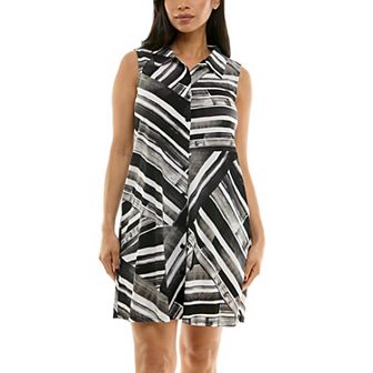 Women's Nina Leonard Button Front Dress
