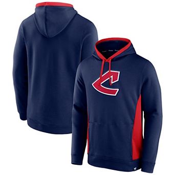 Men's Fanatics Navy Cleveland Guardians True Classics Fanarama Pullover Hoodie