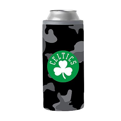 Boston Celtics 12oz. Black Camo Slim Can Cooler