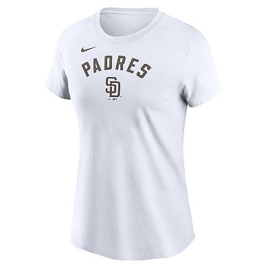 Women's Nike White San Diego Padres Team Arch T-Shirt