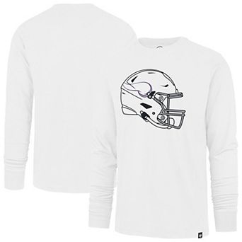 Men's '47 White Minnesota Vikings Imprint Long Sleeve T-Shirt