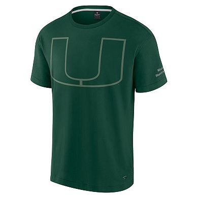 Men's Fanatics Green Miami Hurricanes Iconic T-Shirt