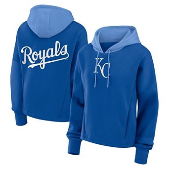 Women's Royal Kansas City Royals Oversized Legacy Fleece Pullover Hoodie