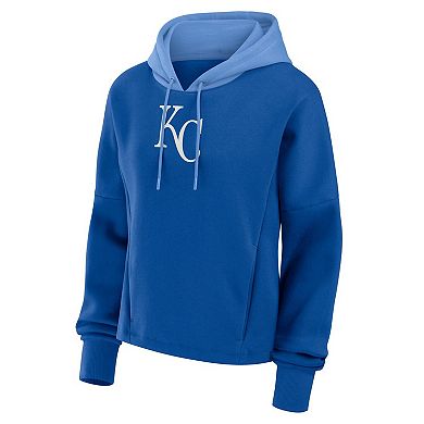 Women's Royal Kansas City Royals Oversized Legacy Fleece Pullover Hoodie