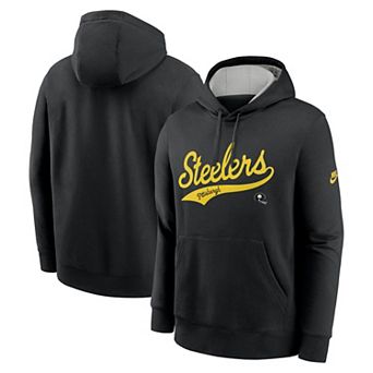 Men's Nike Black Pittsburgh Steelers Rewind Club Logo Pullover Hoodie