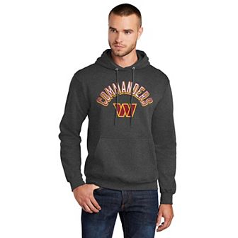 Men's Starter Charcoal Washington Commanders Arch Over Logo Pullover Hoodie