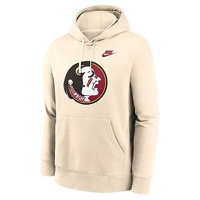 Men's Nike Cream Florida State Seminoles Vault Logo Pullover Hoodie