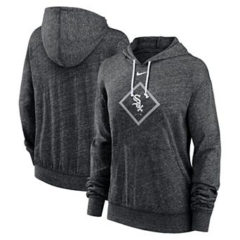 Women's Nike Black Chicago White Sox Diamond Icon Gym Vintage Lightweight Hooded Top