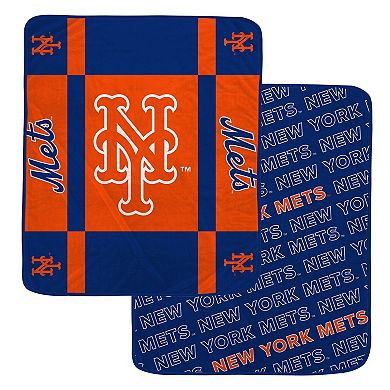 Pegasus New York Mets 60” x 70” Reverse Block Double-Sided Ultra Cozy Blanket