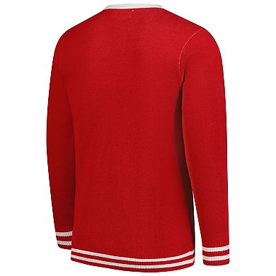 Unisex Uscape Apparel Scarlet Ohio State Buckeyes Renew Knit Vintage Pullover Sweater