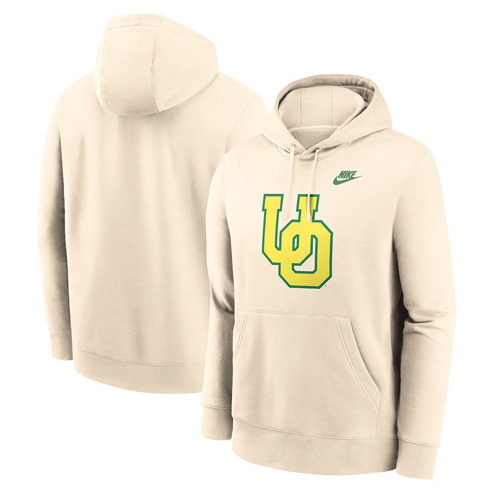 Men's Nike Cream Oregon Ducks Vault Logo Pullover Hoodie