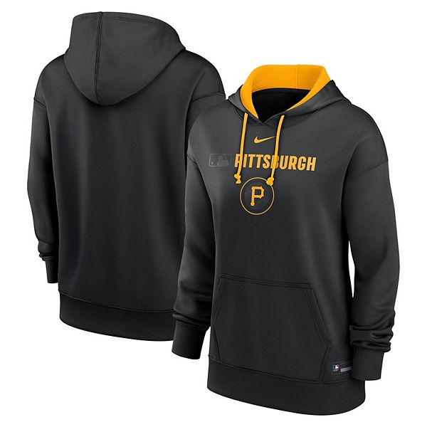 売れ筋商品|||ナイキ カットソー トップス レディース Women's Black Pittsburgh Pirates Authentic Collection City Connect Performance Pullover Hoodie Black, Gold Women's Nike Black Pittsburgh Pirates Authentic Collection