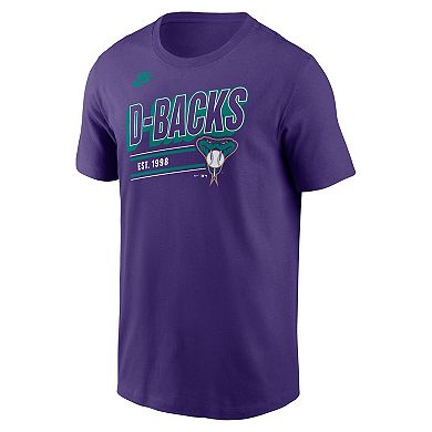 Men's Nike Purple Arizona Diamondbacks Cooperstown Collection Retro T-Shirt