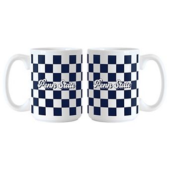 Penn State Nittany Lions 2-Pack 15oz. Checkered Wordmark Mug Set