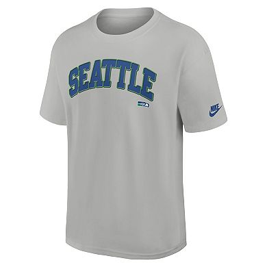 Men's Nike Silver Seattle Seahawks Rewind Max90 Statement T-Shirt