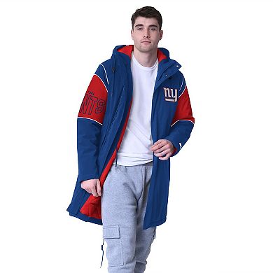 Men's Starter Royal New York Giants Dynasty Polyfill Stadium Full-Zip Jacket