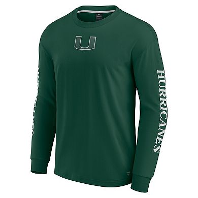 Men's Fanatics Green Miami Hurricanes Strive Long Sleeve T-Shirt