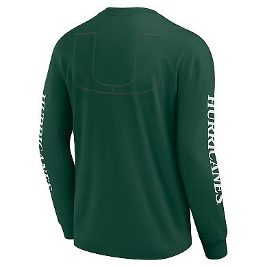 Men's Fanatics Green Miami Hurricanes Strive Long Sleeve T-Shirt