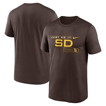 Men's Nike Brown San Diego Padres Just Do It Legend Performance T-Shirt