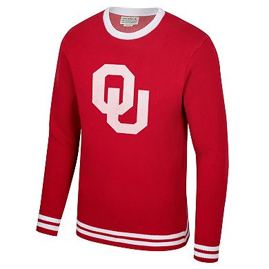Unisex Uscape Apparel Crimson Oklahoma Sooners Renew Knit Vintage Pullover Sweater