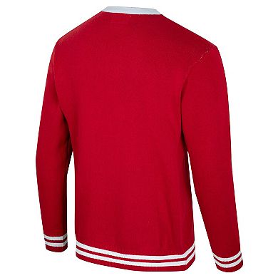 Unisex Uscape Apparel Crimson Oklahoma Sooners Renew Knit Vintage Pullover Sweater