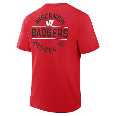 Men's Fanatics Red Wisconsin Badgers Fastbreak T-Shirt