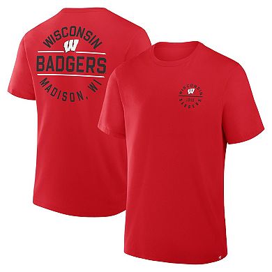 Men's Fanatics Red Wisconsin Badgers Fastbreak T-Shirt