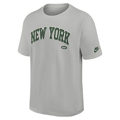 Men's Nike Silver New York Jets Rewind Max90 Statement T-Shirt