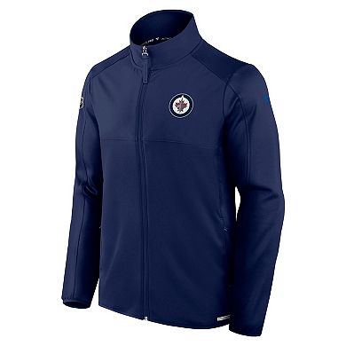 Men's Fanatics Navy Winnipeg Jets Authentic Pro Rink Fleece Full-Zip Jacket