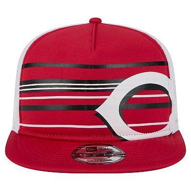 Men's New Era Red Cincinnati Reds 9FIFTY A-Frame Trucker Snapback Hat