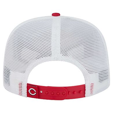 Men's New Era Red Cincinnati Reds 9FIFTY A-Frame Trucker Snapback Hat