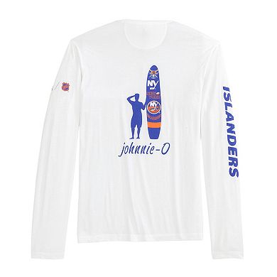 Men's johnnie-O White New York Islanders Adam Long Sleeve T-Shirt