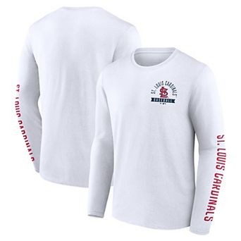 Men's Fanatics White St. Louis Cardinals Press Box Long Sleeve T-Shirt