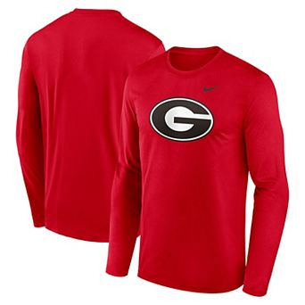 Men's Nike Red Georgia Bulldogs Primetime Primary Legend Long Sleeve T-Shirt