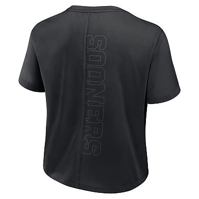 Women's Nike Black Oklahoma Sooners Performance Cropped T-Shirt
