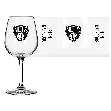 Brooklyn Nets Logo 12oz. Stemmed Wine Glass