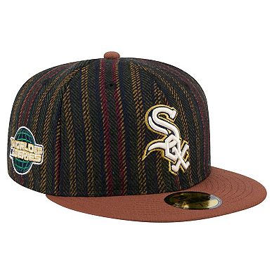 Men's New Era Brown Chicago White Sox Vintage Herringbone 59FIFTY Fitted Hat