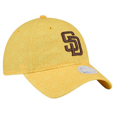 Women's New Era Gold San Diego Padres Don't Worry 9TWENTY Adjustable Hat