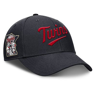 Men's Nike Navy Minnesota Twins Rise Gaberdine Adjustable Hat