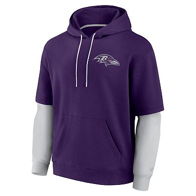 Unisex Fanatics Purple Baltimore Ravens Sleek Elements Pullover Hoodie