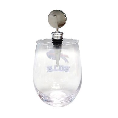 The Memory Company Buffalo Bills 15oz. Stemless Tumbler With Wine Bottle Stopper