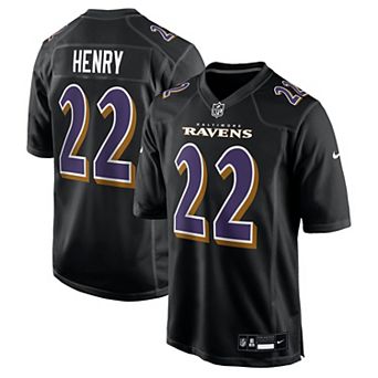 Men's Nike Derrick Henry Carbon Black Baltimore Ravens Fashion Jersey