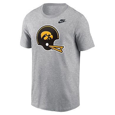 Men's Nike Heather Gray Iowa Hawkeyes Legacy Helmet T-Shirt