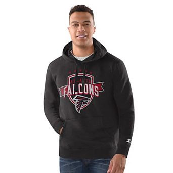Men's Starter Black Atlanta Falcons Vintage Pullover Hoodie