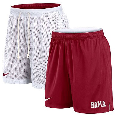 Men's Nike White/Crimson Alabama Crimson Tide Primetime Reversible Performance Shorts
