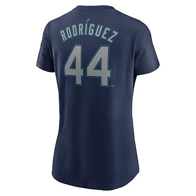 Women's Nike Julio Rodriguez Navy Seattle Mariners Fuse Name & Number T-Shirt
